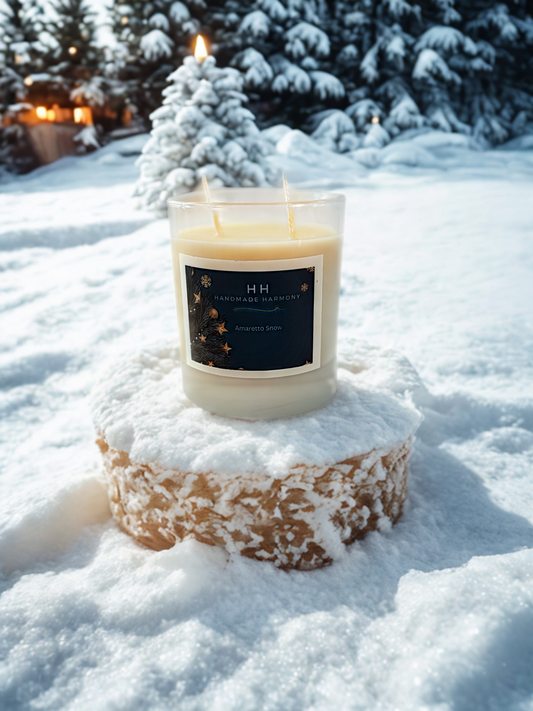 Amaretto Snow Christmas Candle